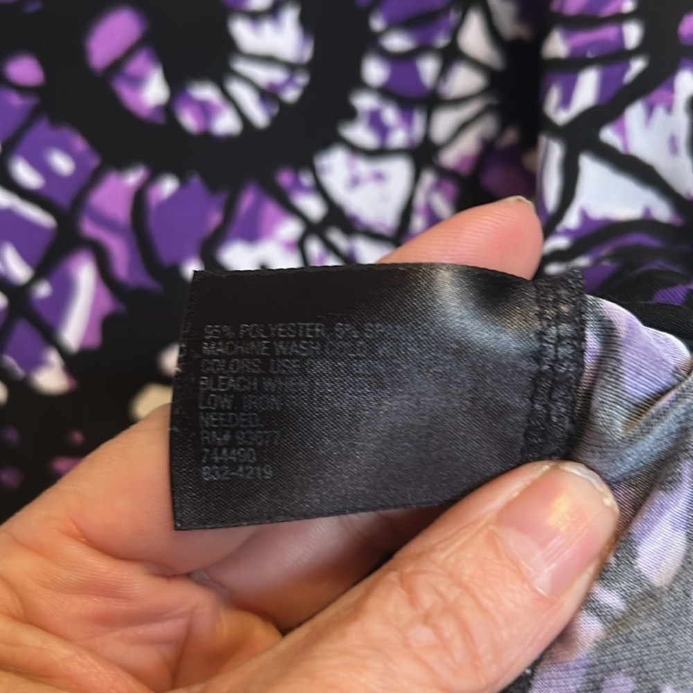 East 5th Purple and Black Top Size Medium - Picture 6 of 8
